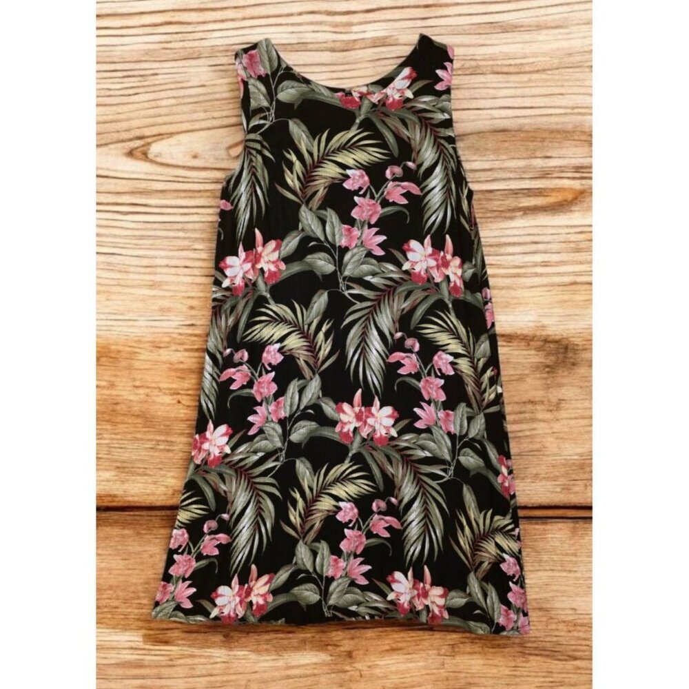 Hibiscus Collection Hawaii Dress One Size Lightweight 100% Rayon Tropical Floral